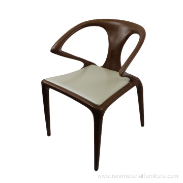 contemporary brown dining chair